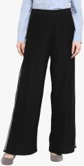 Kazo Black Soild Palazzo Pants women