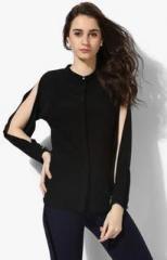 Kazo Black Solid Shirt women