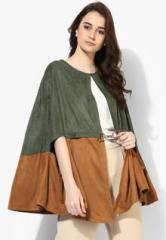 Kazo Green Solid Shrug women