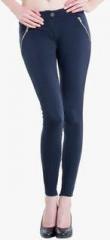 Kazo Navy Blue Solid Jegging women