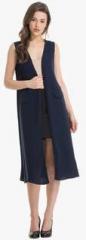 Kazo Navy Blue Solid Shrugs women