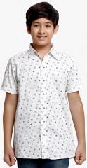 Kick Start White Casual Shirt boys