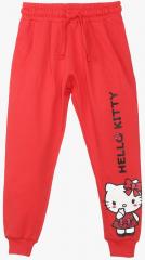 Kids Ville Red Mid Rise Track Bottoms girls