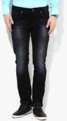 Killer Black Washed Mid Rise Slim Fit Jeans men