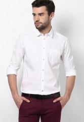 Killer White Solid Casual Shirt men