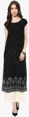 Kira Black Printed Kurta women