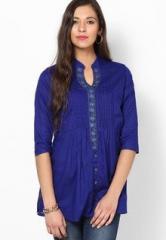 Kira Blue Solid Tunic women