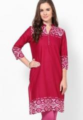 Kira Maroon Printed Kurta women