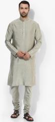 Kisah Grey Solid Kurta men