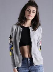 Kook N Keech Disney Grey Printed Open Front Jacket women