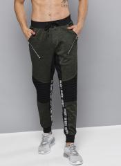 Kook N Keech Disney Olive Green & Black Solid Joggers men