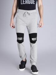 Kook N Keech Grey Straight Fit Joggers men