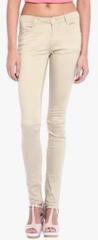 Kraus Beige Solid Chinos women