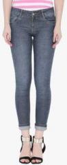 Kraus Grey Mid Rise Skinny Jeans women