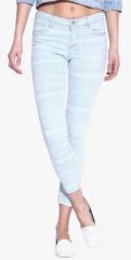 Kraus Light Blue Mid Rise Skinny Jeans women