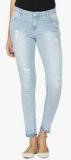 Kraus Light Blue Mid Rise Slim Fit Jeans women