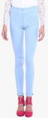 Kraus Light Blue Solid Jeggings women