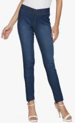 Kraus Navy Blue Solid Jeggings women