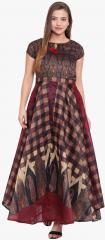 Kvsfab Brown Printed Maxi Dress women