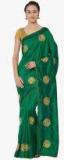 Kvsfab Green Embroidered Saree Women