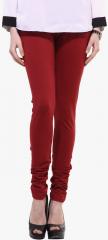 La Firangi Maroon Solid Legging women