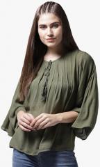 La Zoire Olive Solid Top women