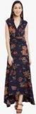 Label Ritu Kumar Navy Blue Printed Maxi Dress Women