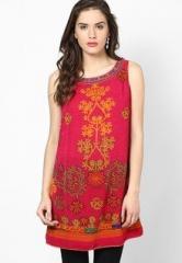 Label Ritu Kumar Viscose Blend Fuchsia Printed Tunic women