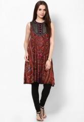 Label Ritu Kumar Viscose Blend Maroon Printed Tunic women