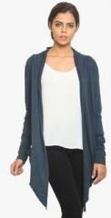 Label Vr Blue Solid Shrug women