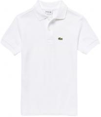 Lacoste White Solid Polo T shirt boys