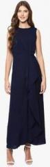 Lady Stark Navy Blue Solid Maxi Dress women