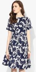 Lara Karen Navy Printed Skater Dress women