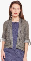 Latin Quarters Grey Textured Shrug women