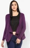 Latin Quarters Purple Solid Shrug women