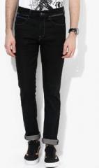 Lee Black Regular Fit Solid Jeans men