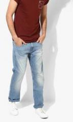 Lee Blue Mid Rise Regular Fit Jeans men