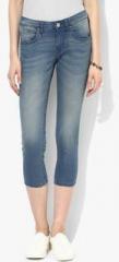 Lee Blue Washed Capri women