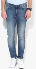 Lee Blue Washed Low Rise Skinny Fit Jeans men