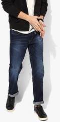 Lee Blue Washed Mid Rise Regular Fit Jeans men