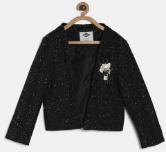 Lee Cooper Black Solid Tailored Jacket girls