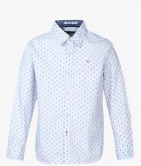 Lee Cooper Blue Printed Regular Fit Casual Shirt boys