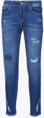 Lee Cooper Blue Slim Fit Mid Rise Jeans girls