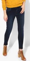 Lee Cooper Navy Blue Washed Mid Rise Regular Fit Jeans women