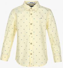 Lee Cooper Yellow Regular Fit Casual Shirt boys