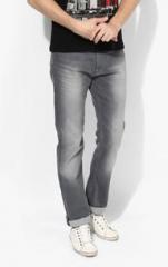 Lee Dark Grey Washed Low Rise Slim Fit Jeans men