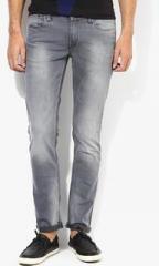 Lee Grey Mid Rise Skinny Fit Jeans men