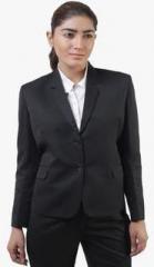 Lee Marc Black Solid Summer Jacket women