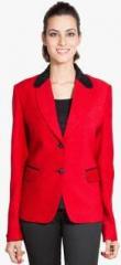 Lee Marc Red Solid Summer Jacket women