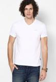 Lee White V Neck T Shirt Men